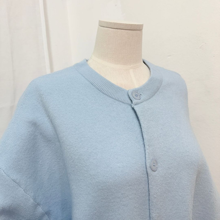 오버핏 하늘 블루가디건 긴팔니트가디건 4204--1