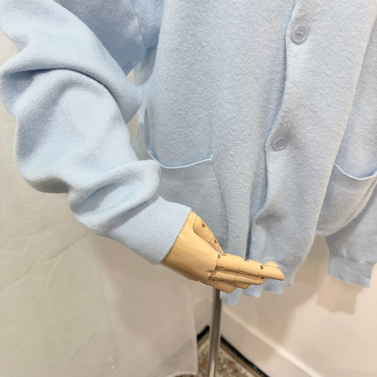 오버핏 하늘 블루가디건 긴팔니트가디건 4204--2