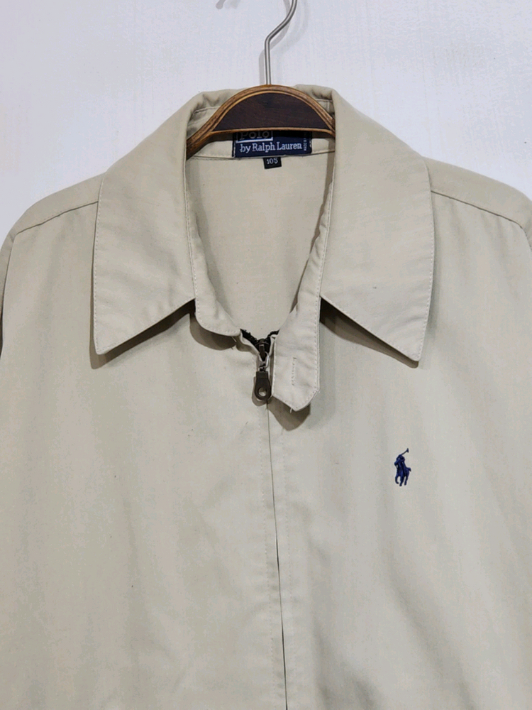 (105) 랄프로렌 폴로 블루종 점퍼 베이지 로고 자켓--1