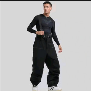 멜빵 와이드 파라슈트 팬츠 2XL