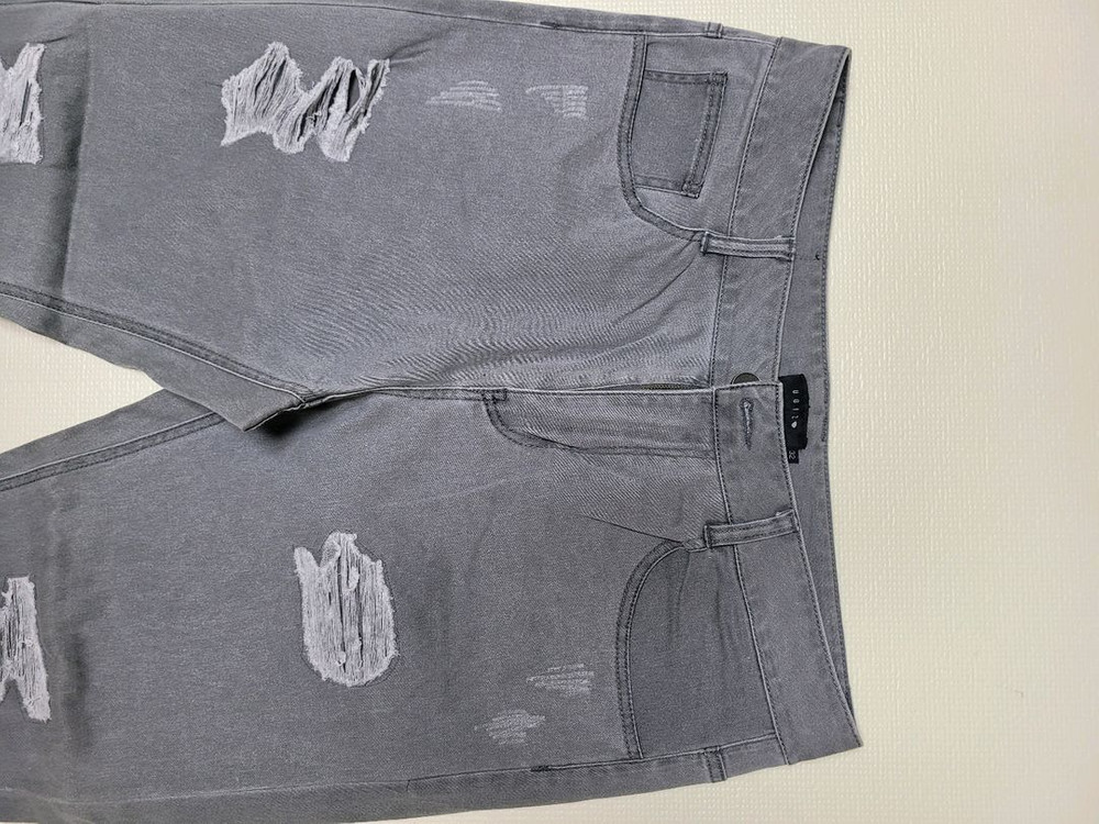 UGIZ 남자 데미지워싱 청바지 32 그레이--3