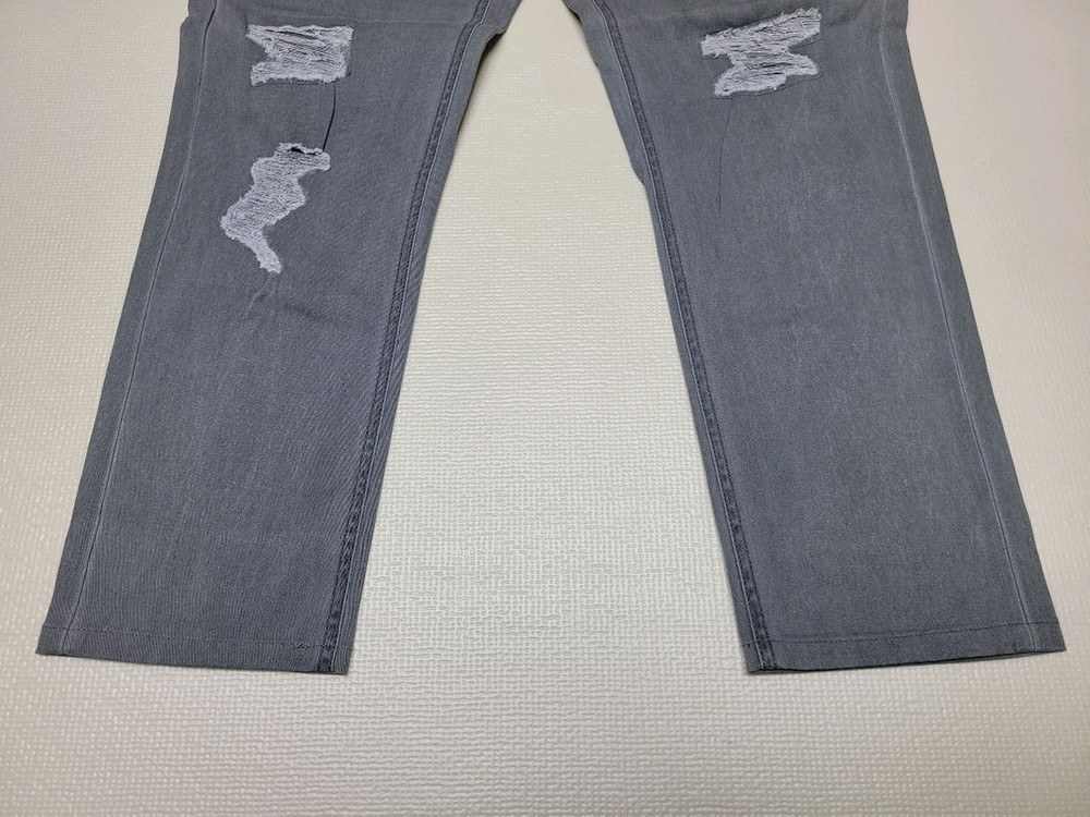 UGIZ 남자 데미지워싱 청바지 32 그레이--6