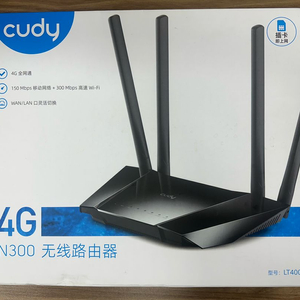 Cudy LT400 4G LTE N300 나노유심 Wi-Fi 유무선 공유기 라우터