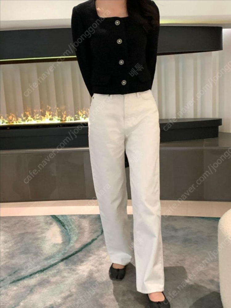 르플레인 leplein 뉴 화이트 팬츠 S--3