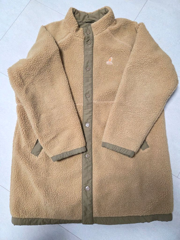 캉골키즈 양면(리버서블)후리스 점퍼 145사이즈.--1