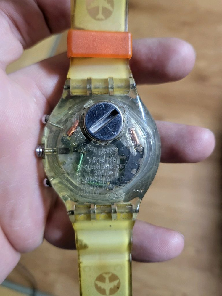 빈티지 스와치 아쿠아크로노 손목시계 이미지