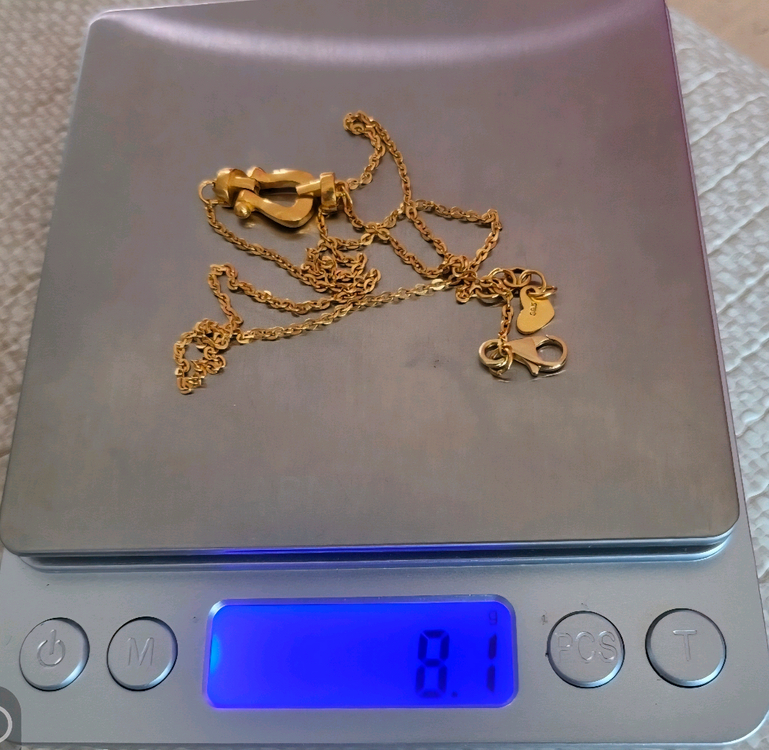 24k 순금 목걸이 2돈+18k고리--2