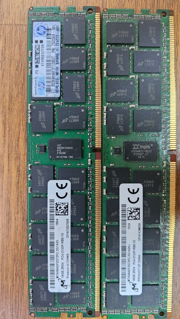 ddr4 ecc reg 2133p 팝니다. 삼성 8gb 8개--1