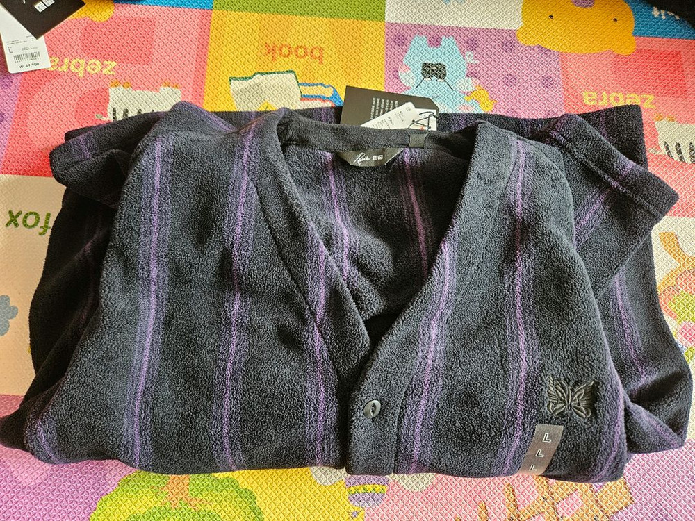 유니클로 니들스 플리스 가디건 블랙 L 새상품--1