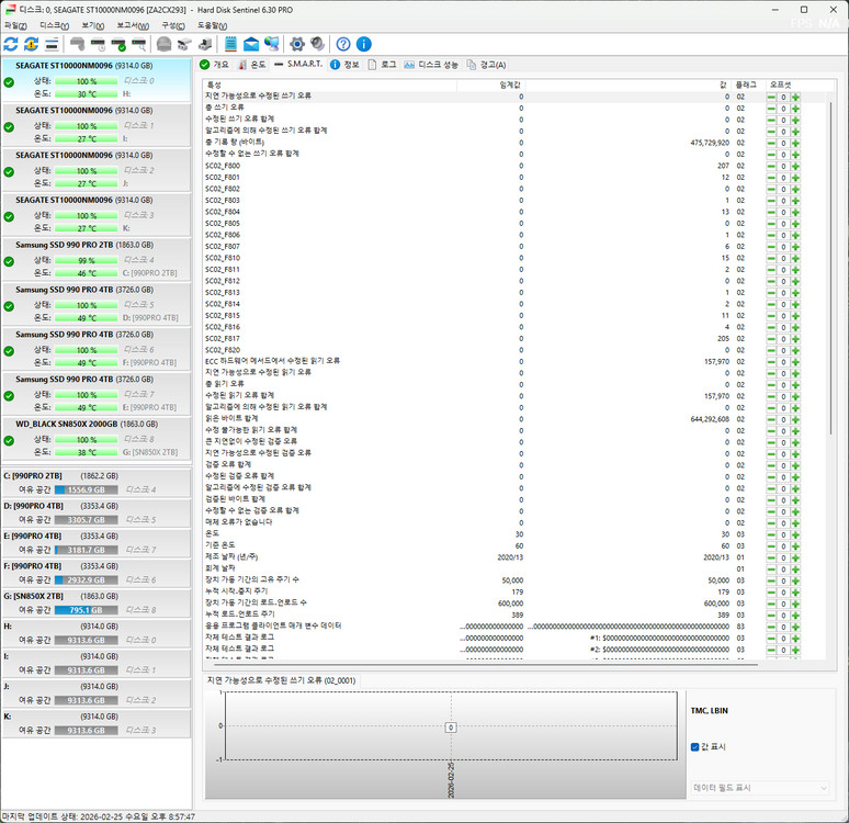 HDD] seagate exos 10TB "SAS" 12Gb/s + HBA카드 + 쿨러 | 하드디스--3