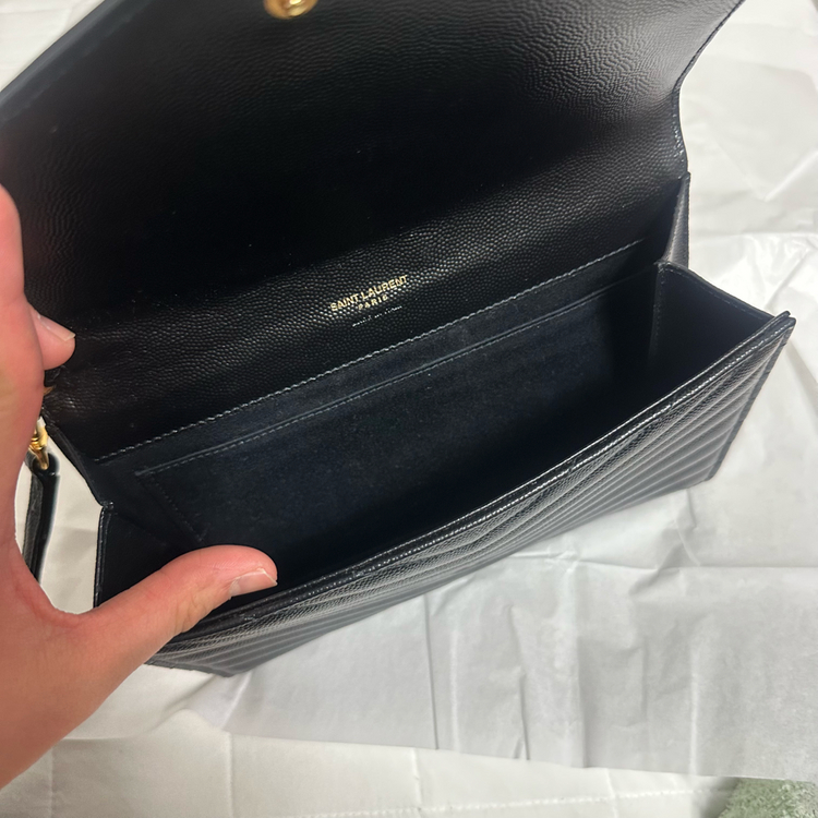 정품 풀박스 생로랑 카산드라 엔벨로프 클러치백--3