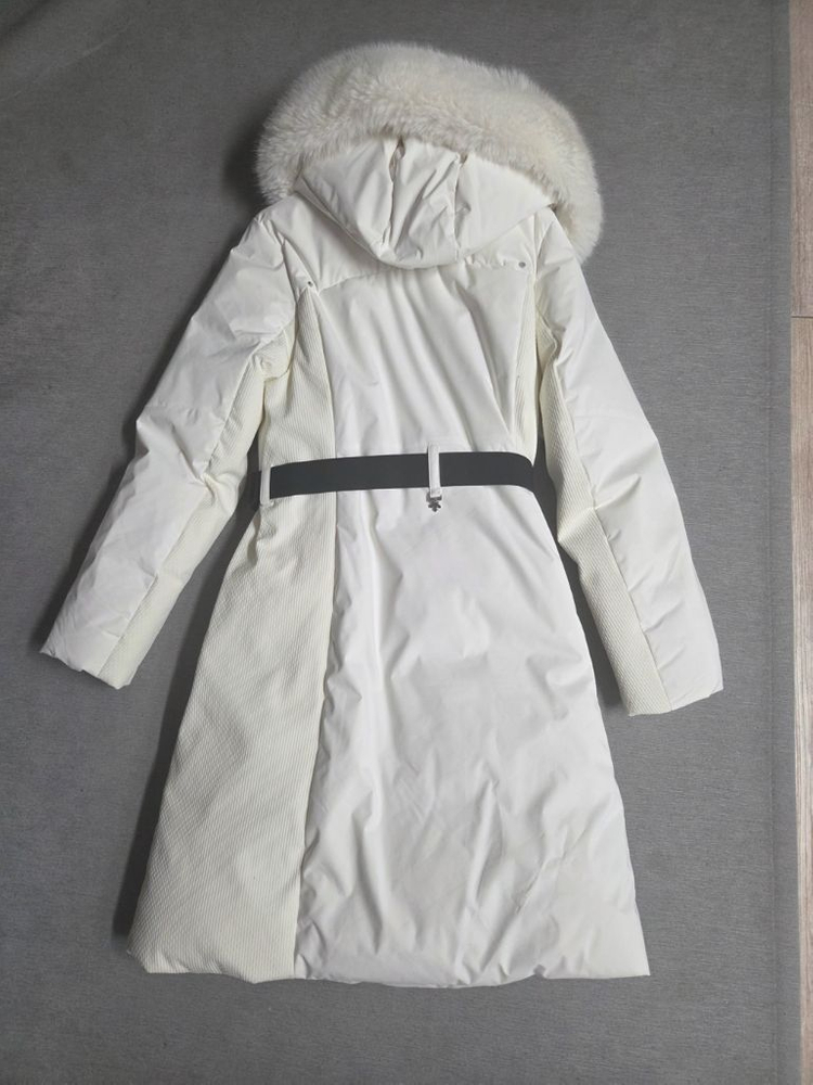 DESCENTE 여성 캐논 코트 유러피안 구스다운 85 아이보리--8