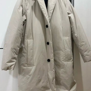 띠어리 아이보리 패딩코트 100-105