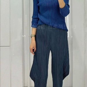 플리츠플리즈 씨커보텀 팬츠 다크그레이 국내구매