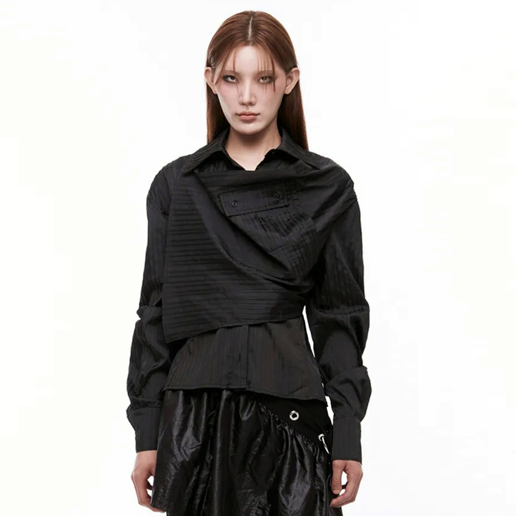 아드베스(ARTS DE BASE) 드레이핑 셔츠 프리사이즈 새상품--1