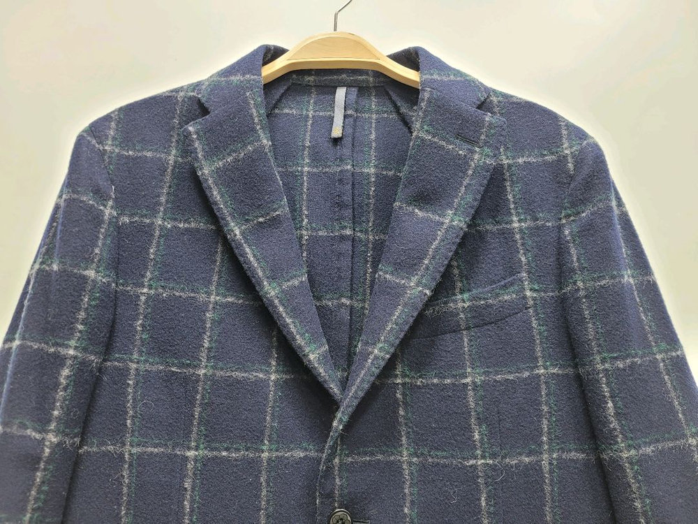 MONTEDORO 몬테도로 울 체크 자켓 / 남 50 (추천 100) 네이비--12