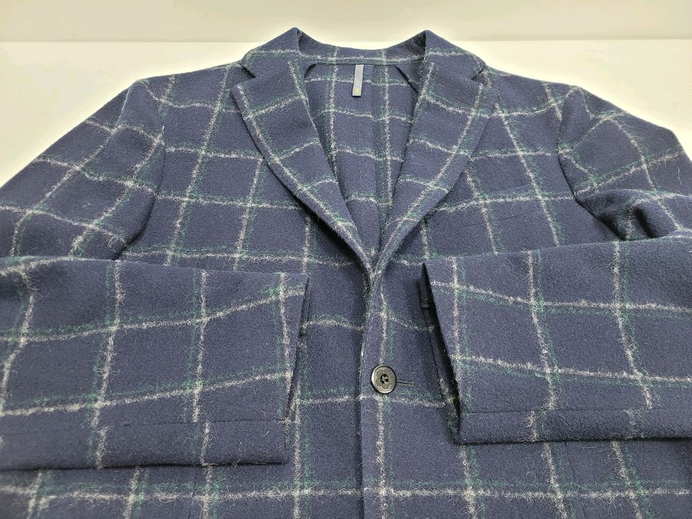 MONTEDORO 몬테도로 울 체크 자켓 / 남 50 (추천 100) 네이비--2