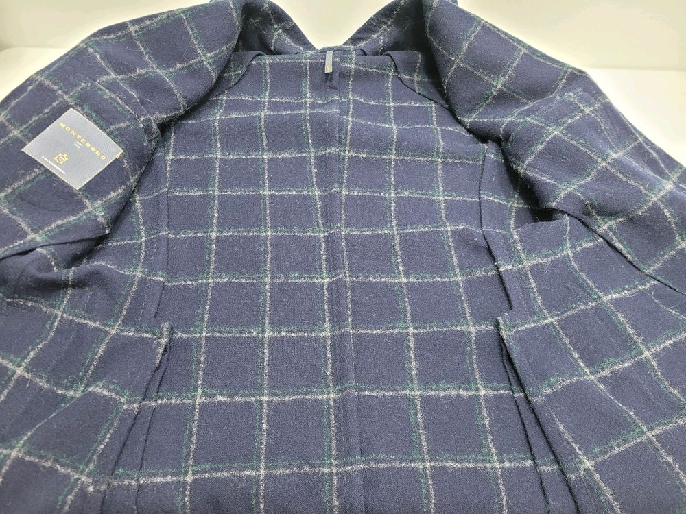 MONTEDORO 몬테도로 울 체크 자켓 / 남 50 (추천 100) 네이비--6