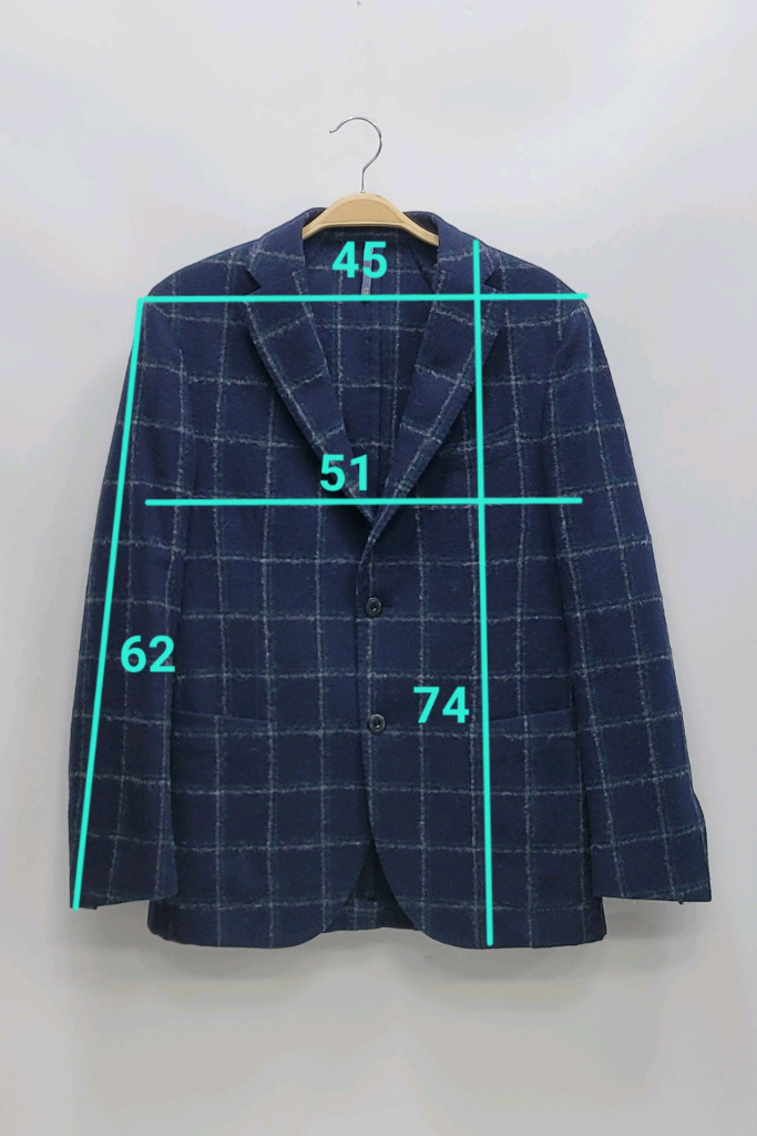 MONTEDORO 몬테도로 울 체크 자켓 / 남 50 (추천 100) 네이비--9