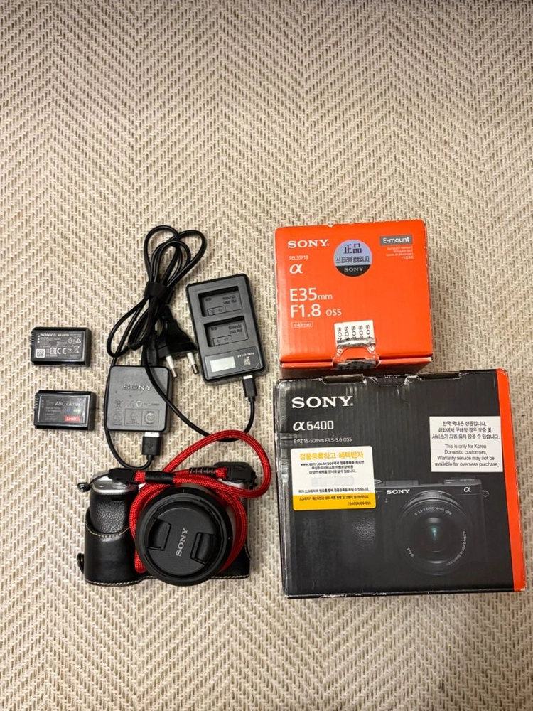 소니 a6400 + SEL35F18 + 번들렌즈 풀박스 - 안심되는 중고거래