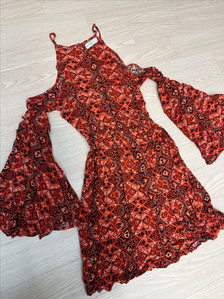 [새상품] 아베크롬비 보헤미안 스타일 오프숄더 미니원피스 사이즈xs 이미지