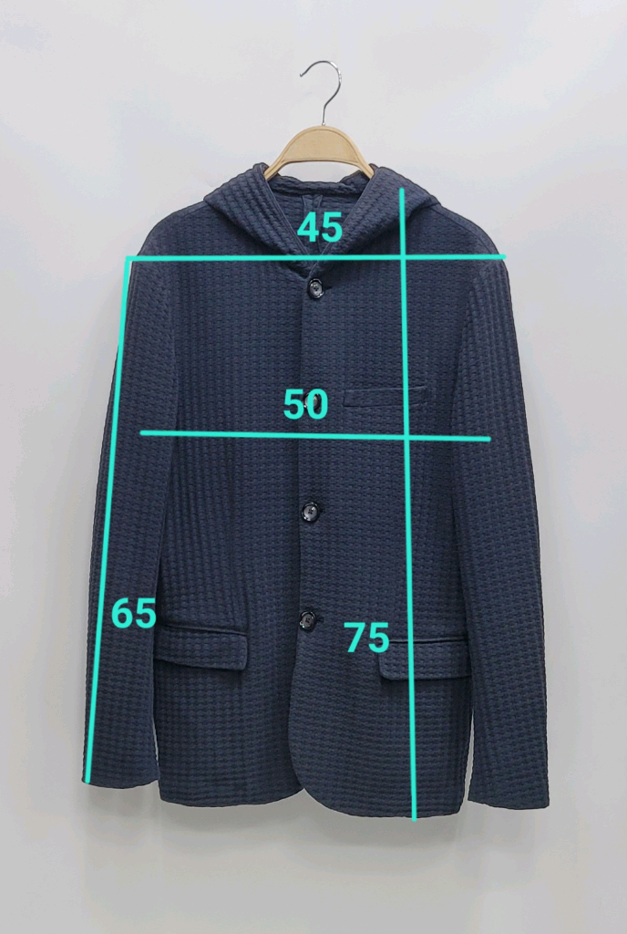 ARMANI 엠포리오 아르마니 후드 캐주얼 자켓 / 남 100 다크네이비--9