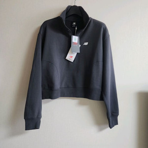 뉴발란스 여성 에슬레틱 세미크롭 반집업 맨투맨 NBNCD4S032