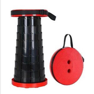 [새상품] 휴대용 아코디언 캠핑 낚시 스툴 야외용 접이식 의자(빨간색)