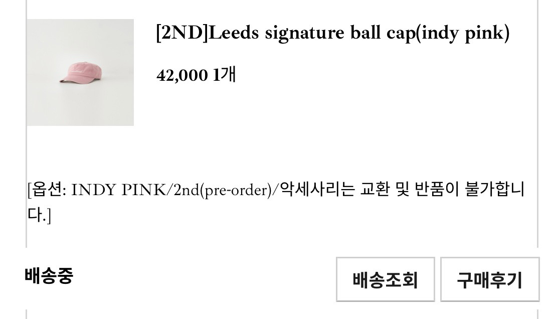 리즈 더위시 볼캡 모자 signature ball cap 핑크--4