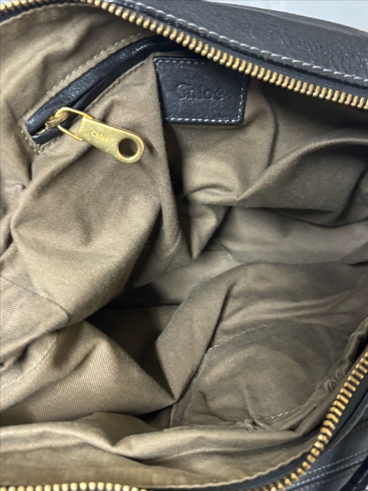 끌로에 마르씨 블랙 레더 토트백--4