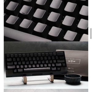 스웨그키 Black on black BoB 65% 먹각 키보드 키캡