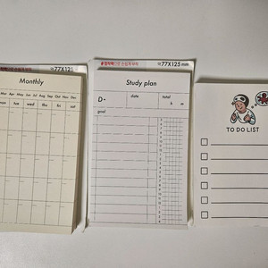 메모패드 떡메모지 포스트잇 3종 세트