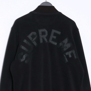 [정품] 슈프림 아치 로고 레더 바시티 자켓 블랙 M