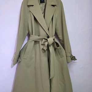 Renoma 레노마 베이지 벨티드 롱 코트