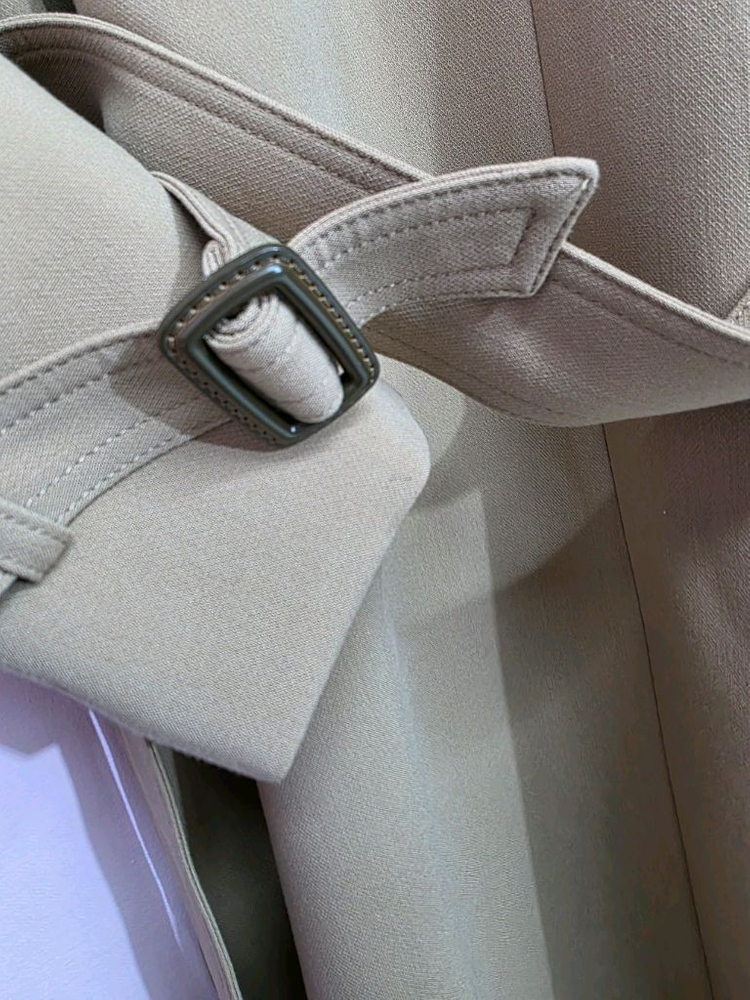 Renoma 레노마 베이지 벨티드 롱 코트--4