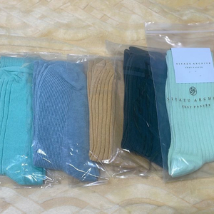 반택포,새상품:)여성 컬러 골지 양말 5종 세트