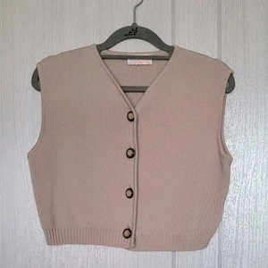 55~66) 이태리 명품 byblos 비블로스 숏(크롭) 울 조끼