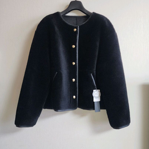 한섬 랑방 스타일 양모 퍼 자켓 뽀글이 무스탕