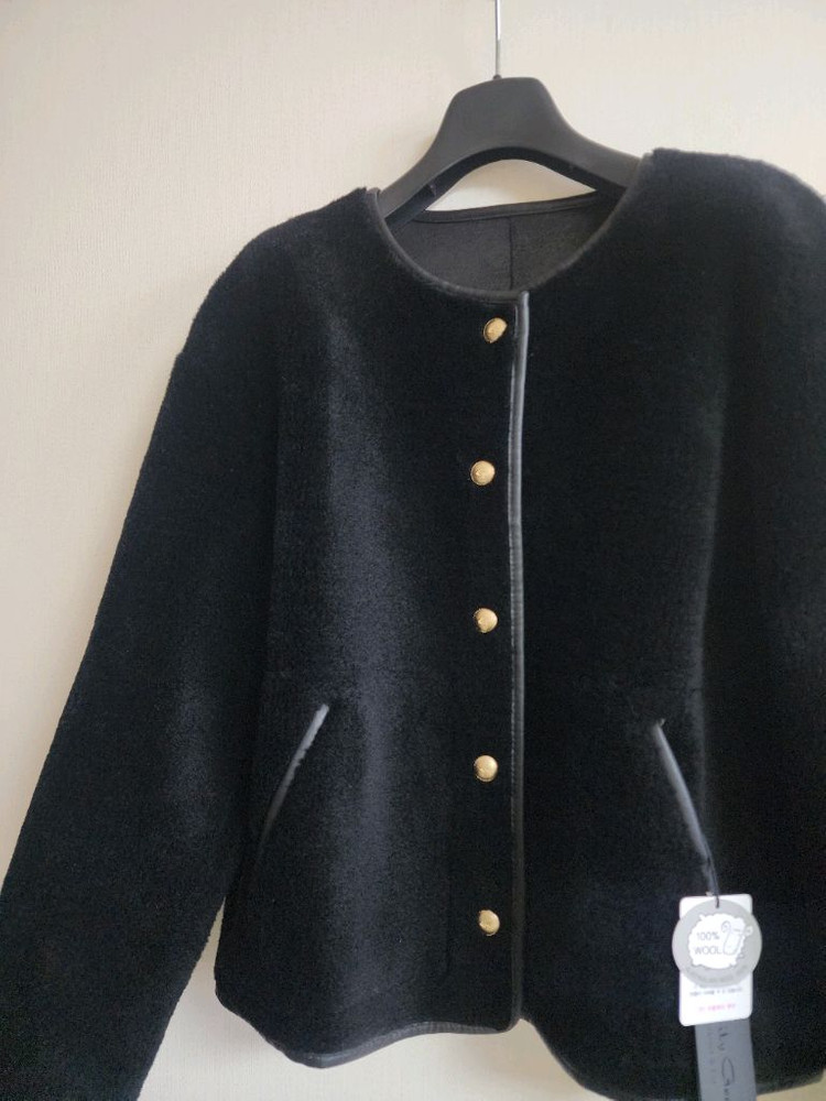 한섬 랑방 스타일 양모 퍼 자켓 뽀글이 무스탕--2