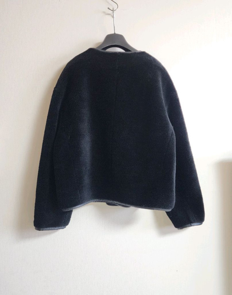 한섬 랑방 스타일 양모 퍼 자켓 뽀글이 무스탕--4