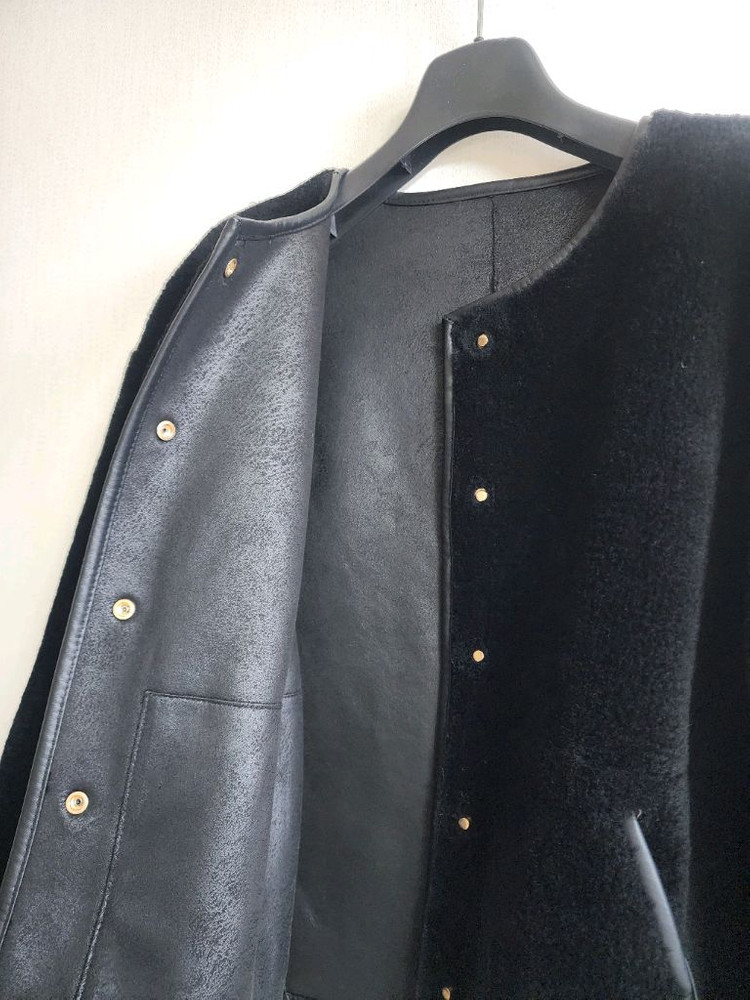 한섬 랑방 스타일 양모 퍼 자켓 뽀글이 무스탕--6