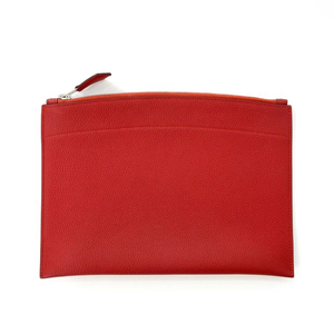 Hermes 에르메스 바자 클러치 MM 루즈그레나