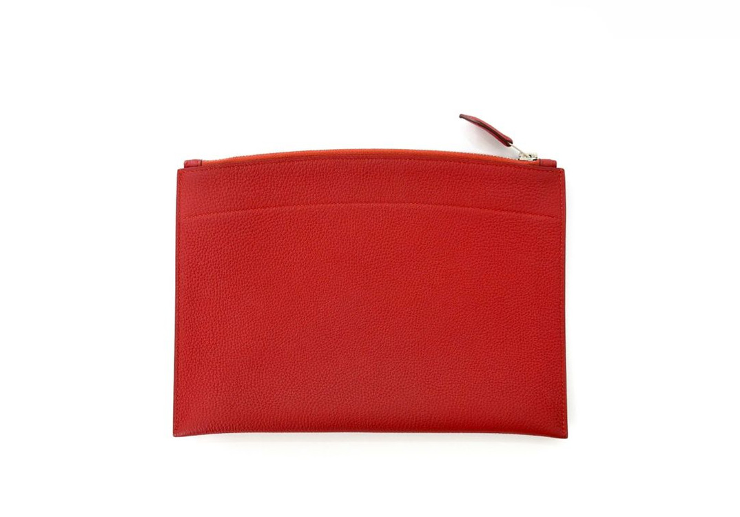 Hermes 에르메스 바자 클러치 MM 루즈그레나--1