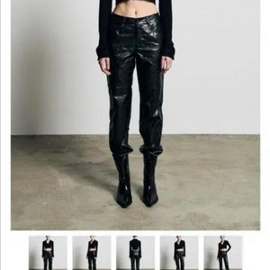 보헤미안서울 라인 레더 팬츠 line leather pants 바지 데님 이미지