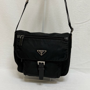 정품 프라다 나일론 메신저 크로스백 블랙 주우재백