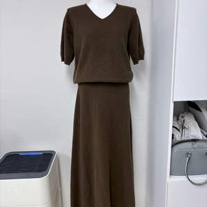 캐시미어 롱스커트 셋업 새상품