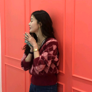 보카바카 아가일 니트 (한선화 착용) 이미지