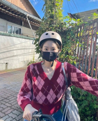 보카바카 아가일 니트 (한선화 착용) 이미지