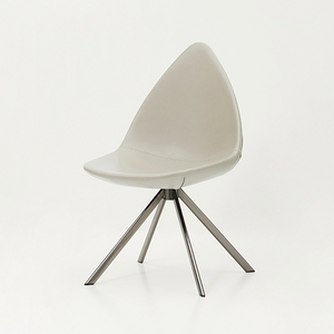 물방울 디자인 회전 식탁 의자 (아이보리/블랙)