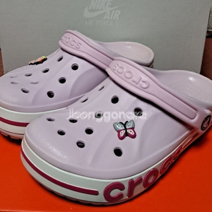 크록스정품 225~230 지비츠포함 발레리나핑크